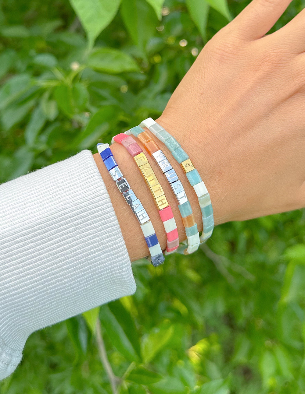 Selah Tile Letter Bracelet